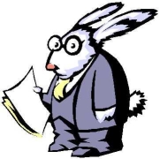 rabbit holding legal papers