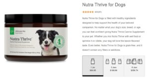 nutra thrive for dogs